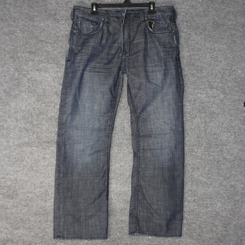 Buffalo David Bitton Driven Jeans Mens 36 Blue Distressed Denim W36 L30.5